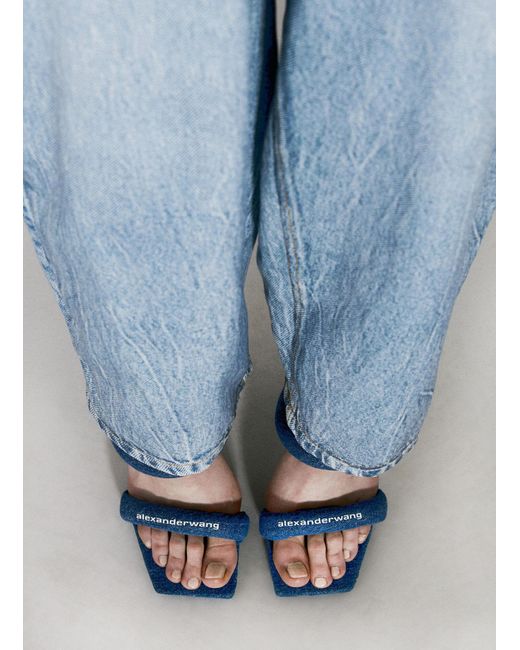 Alexander Wang Blue Julie Tubular Heeled Sandals