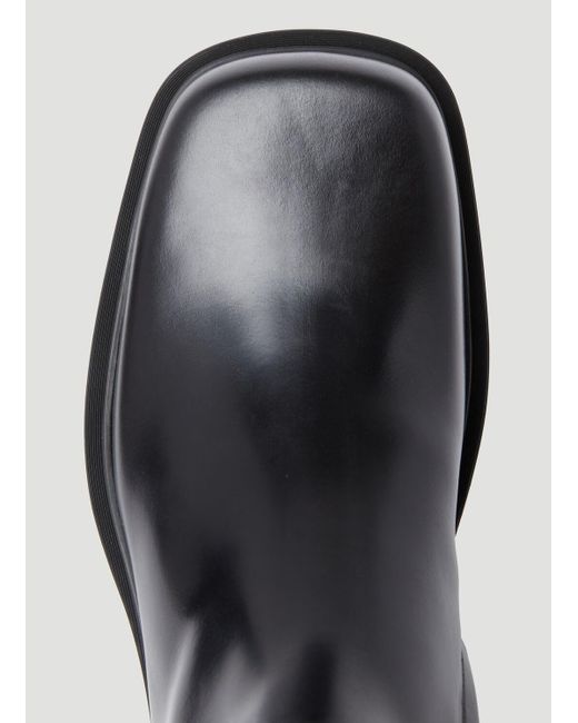 Bottega Veneta Black Ben Leather Ankle Boots for men