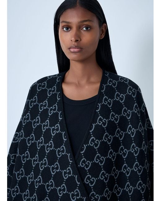 Gucci Blue Gg Poncho