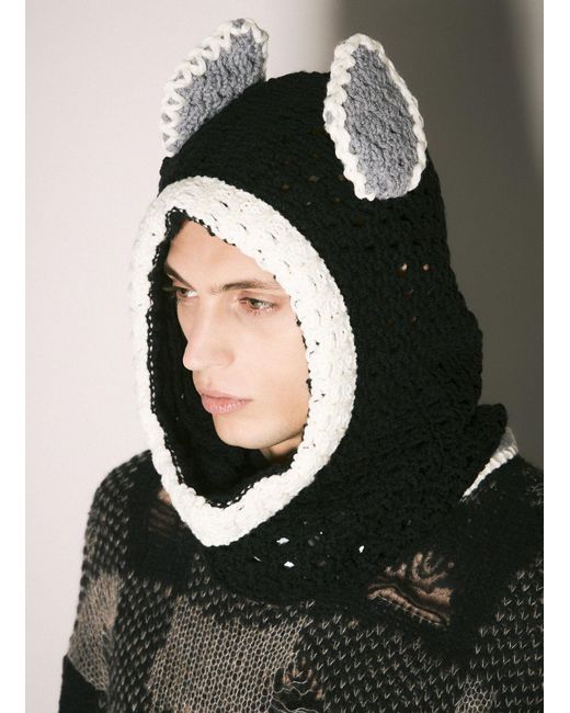 Marni Black Donkey Puppet Balaclava for men