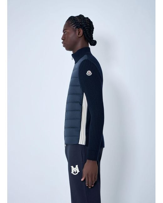 Moncler Blue Logo Motif Cardigan for men