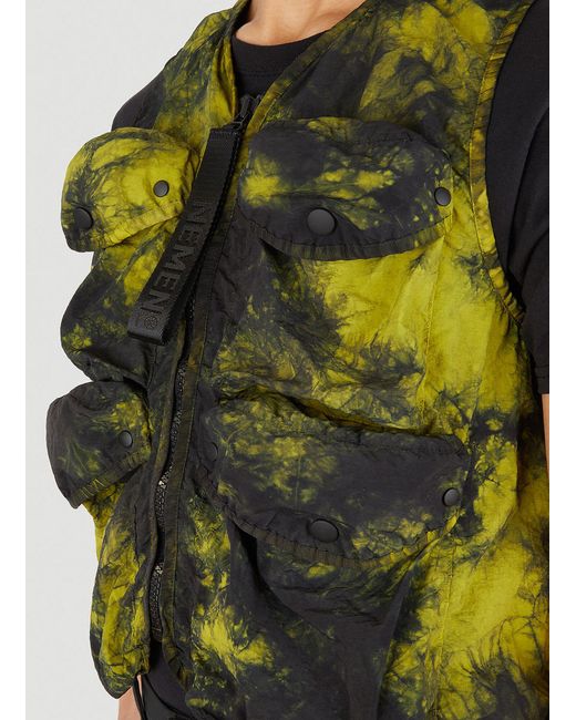 NEMEN Yellow Tie-dye Guard Vest for men