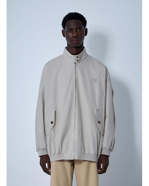 Miu Miu Gray Panama Blouson Jacket for men
