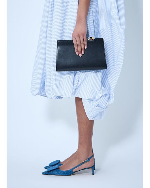 Jacquemus Blue Le Salon Leather Shoulder Bag