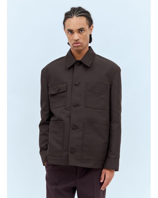 Gucci Gray Technical Cotton-Blend Jacket for men