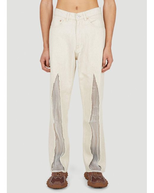 Our Legacy Denim Third Cut Slash Jeans in White (Natural) for Men Lyst