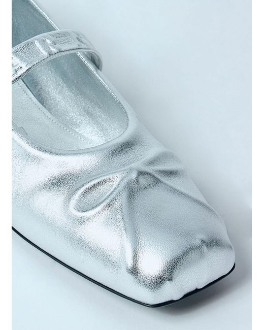 Marni Blue Leather Mary Jane Shoes