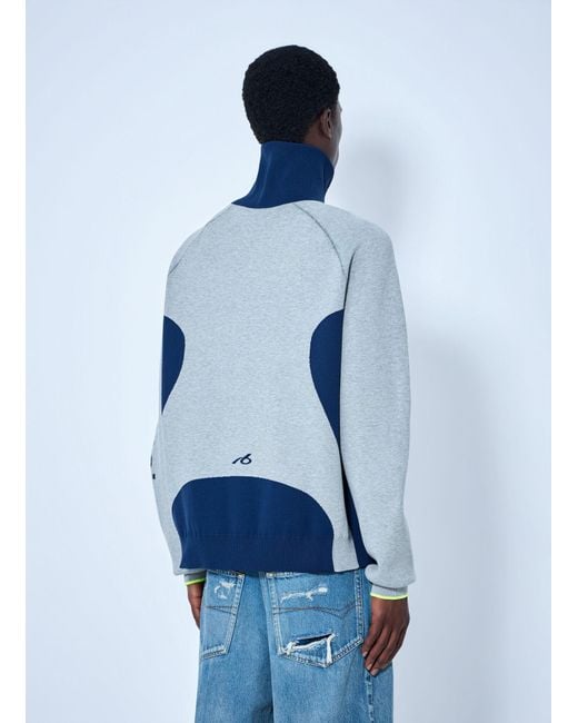 Balenciaga Blue Zip-Up Track Jacket for men