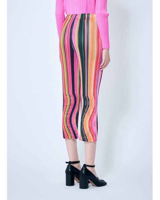 Pleats Please Issey Miyake White Warp Pleated Pants