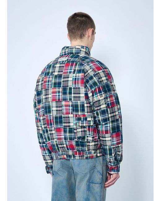 Thisisneverthat Blue Patchwork Multi Pocket Down Jacket for men