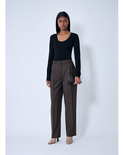Totême Black Merino Knit Sweater