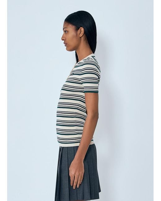 Miu Miu White Stripes T-Shirt