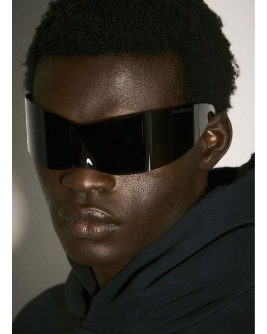 Balenciaga Panther Mask Sunglasses in Black | Lyst