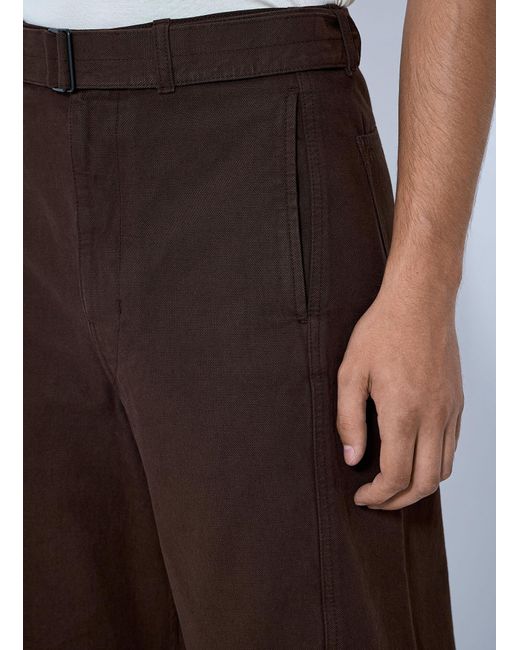 Lemaire Brown Twisted Belted Pants