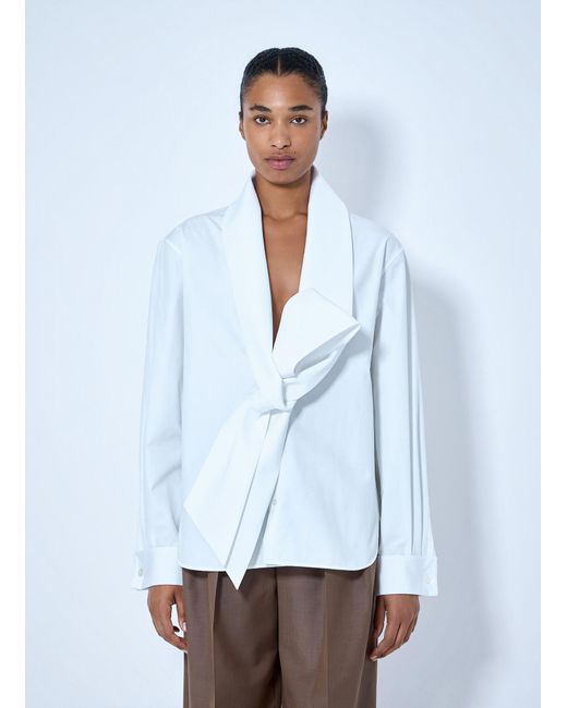 Saint Laurent White Lavallière Shirt