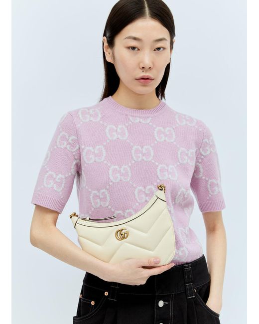 Gucci Purple Gg Marmont Small Shoulder Bag