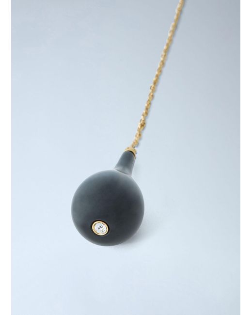 Totême Blue Large Onyx Drop Necklace