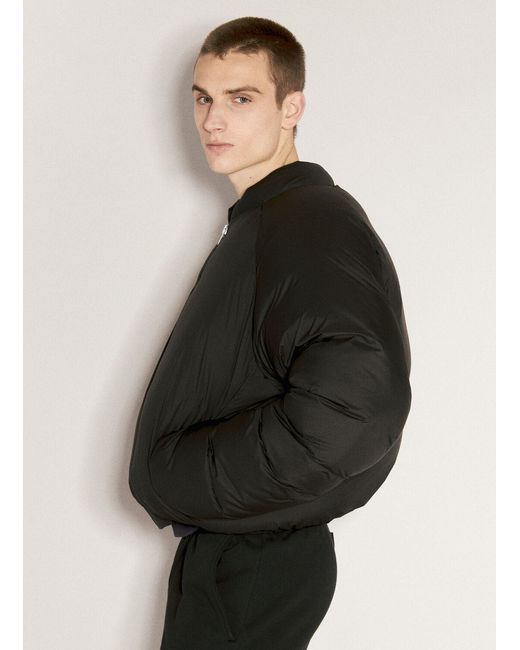 Entire studios Black Pillow Bomber Jacket for men