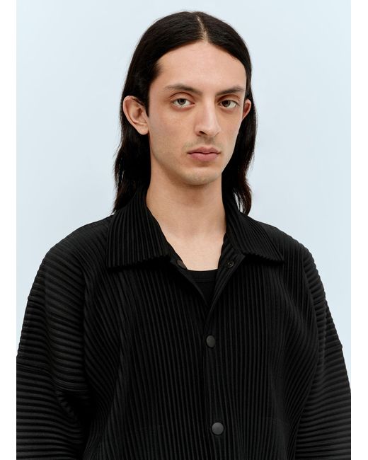 Homme Plissé Issey Miyake Black Monthly Colors: February Pleated Shirt for men