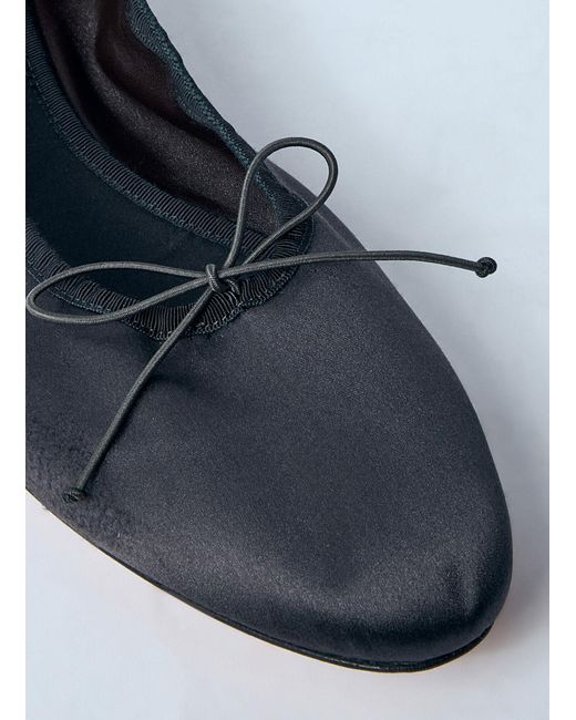 The Row Black Hereditas Ballerina Pumps
