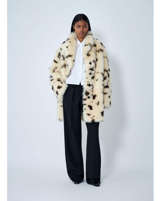 Prada White Shearling Coat