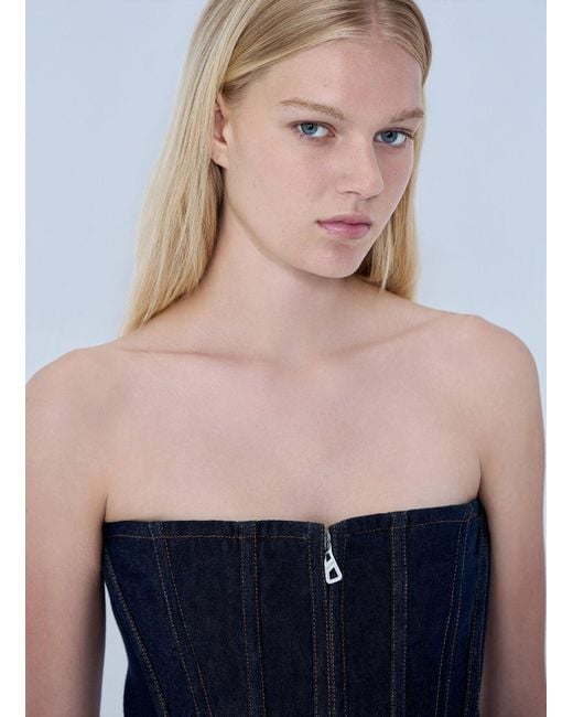 Jean Paul Gaultier Blue Denim Corset