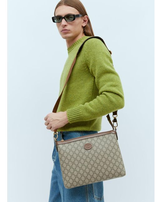 Gucci Green Interlocking G Messenger Bag for men