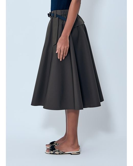 Prada Black Technical Fabric Circle Skirt
