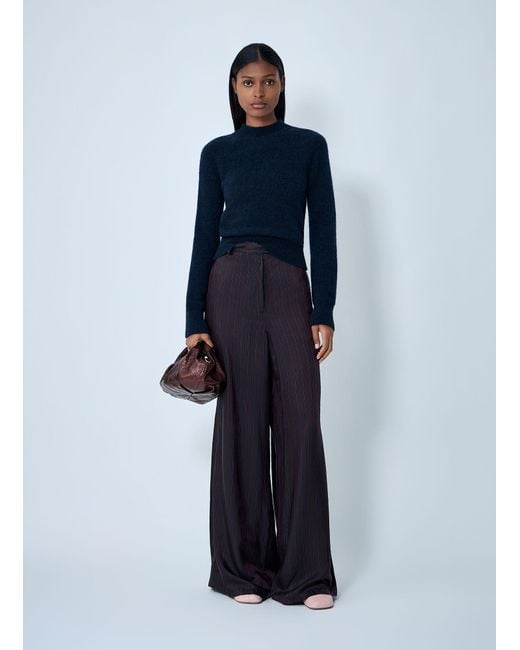 Dries Van Noten Blue Wool-Blend Sweater