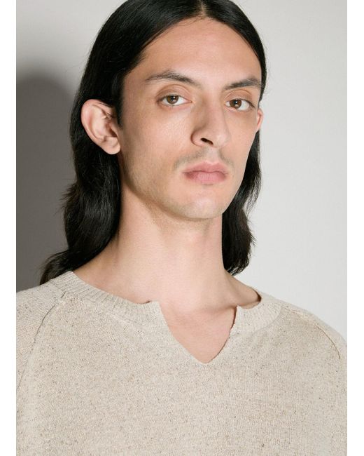 Yohji Yamamoto Natural Split Collar Sweater for men