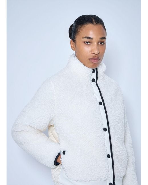 Moncler White Diamond-Quilted Padded Cardigan