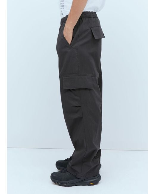 Moncler Black Logo Patch Cargo Pants for men