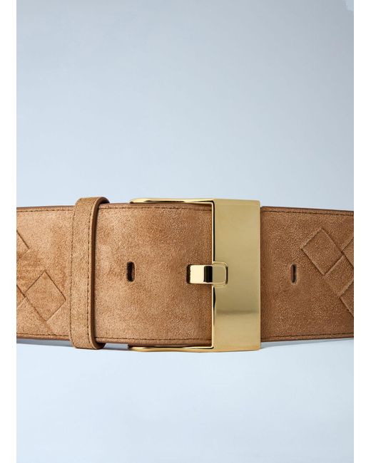 Bottega Veneta Blue Large Suede Watch Belt