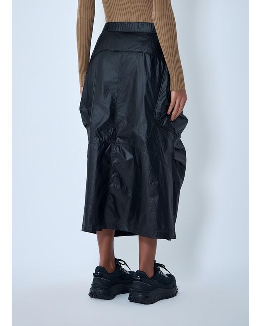 Moncler Blue Technical Midi Skirt
