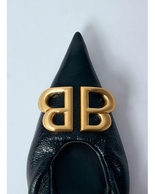 Balenciaga Blue Monaco Slingback Heels