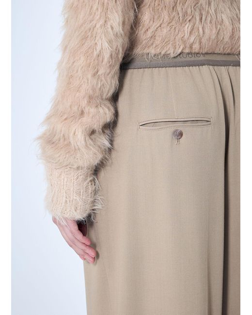 Acne Natural Logo Tape Twill Pants