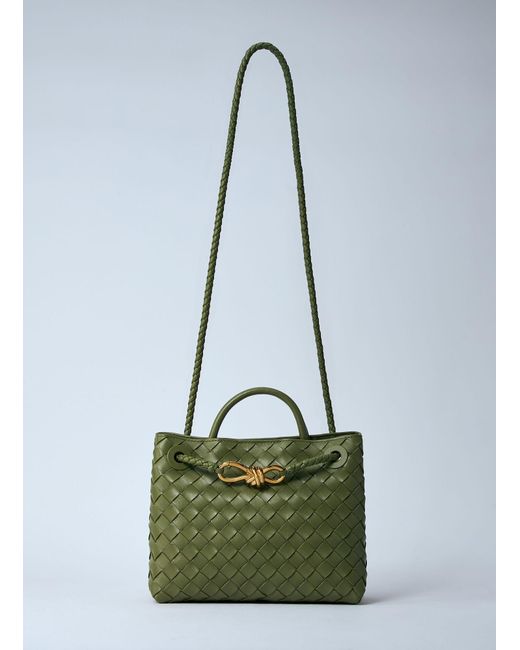 Bottega Veneta Blue Small Andiamo Handbag