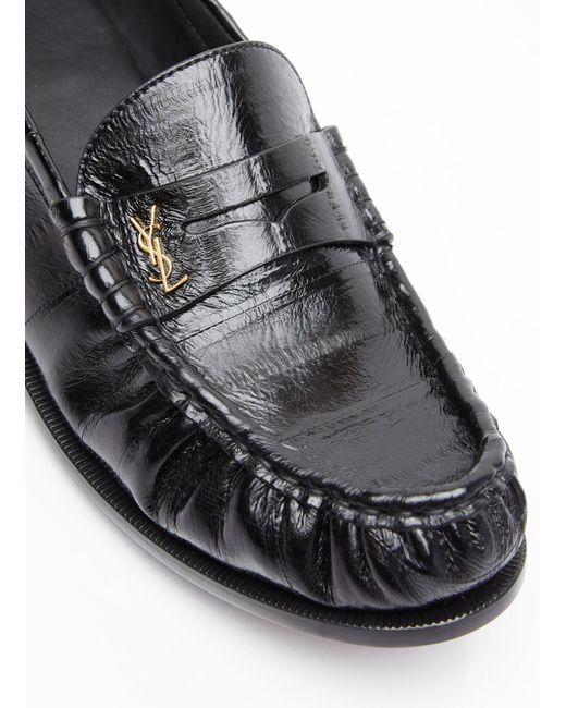 Saint Laurent Black Le Loafer Penny Slippers