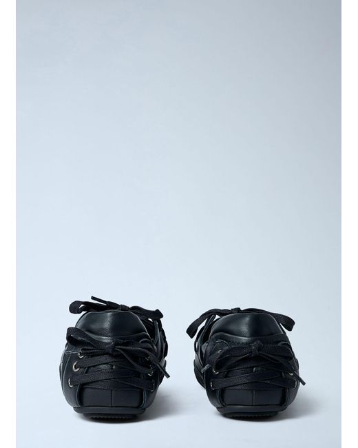 Acne White Leather Lace-Up Sneakers for men