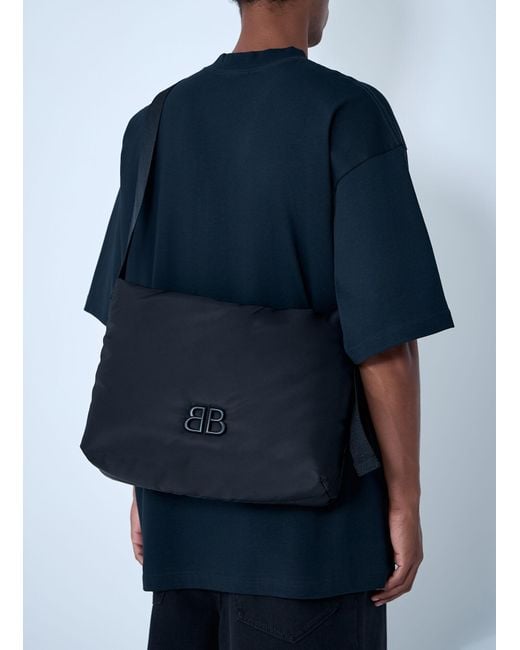 Balenciaga Blue Medium Monaco Flap Shoulder Bag for men