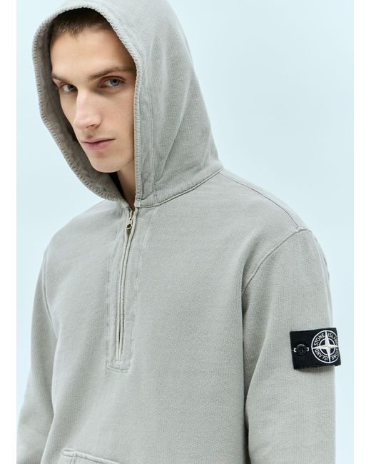 Stone Island Gray Half-zip Sweatshirt for men