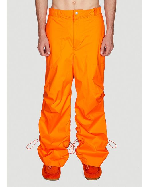 2 Moncler 1952 Orange Parachute Pants for men