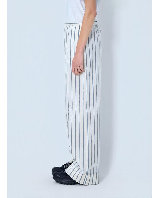 Moncler Blue Striped Trousers