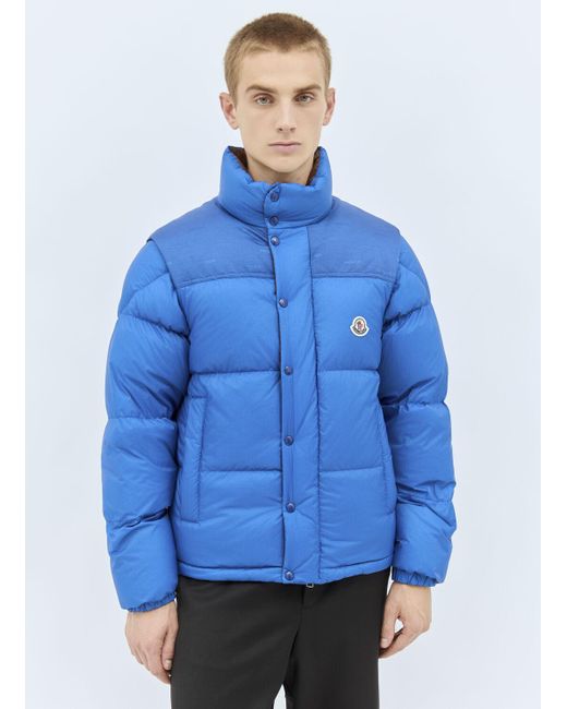 Moncler RE-ICONS Blue Verone Reversible Short Down Jacket for men