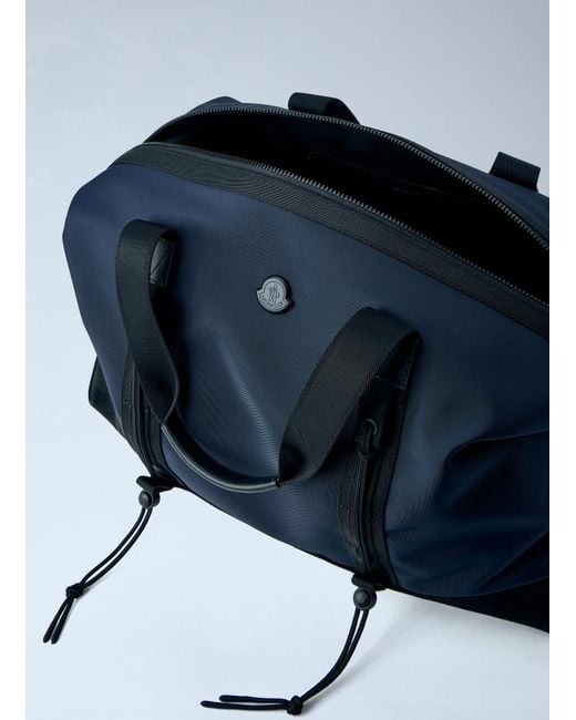 Moncler Blue Tech Duffle Weekend Bag for men