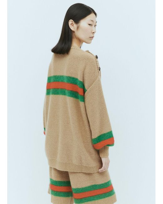 Gucci Green Interlocking Gg Wool Mohair Sweater
