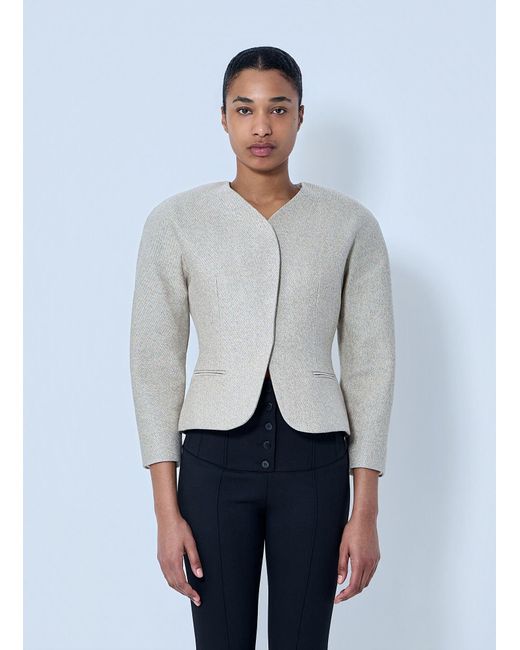 Jacquemus White La Petite Veste Ovalo Jacket