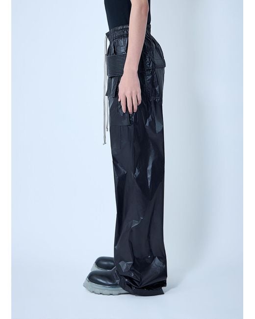 Rick Owens Blue Drkshdw Creatch Wide Cargo Drawstring Pants for men