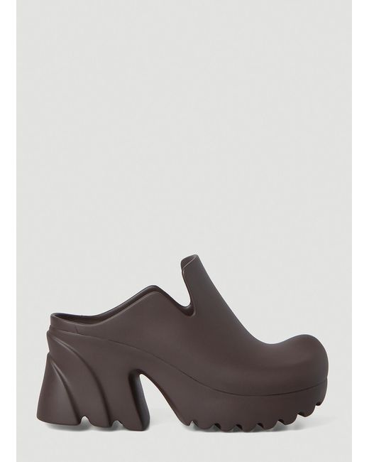 Bottega Veneta Flash Puddle Platform Clog Shoes in Gray | Lyst