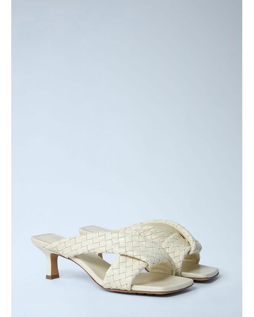 Bottega Veneta Blue Riva Mule Sandals